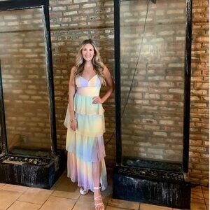 Pastel Amanda Uprichard Long Special Event Dress